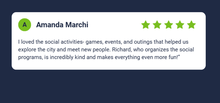 Amanda Marchi, a student at English Path Brisbane, shared her experience-